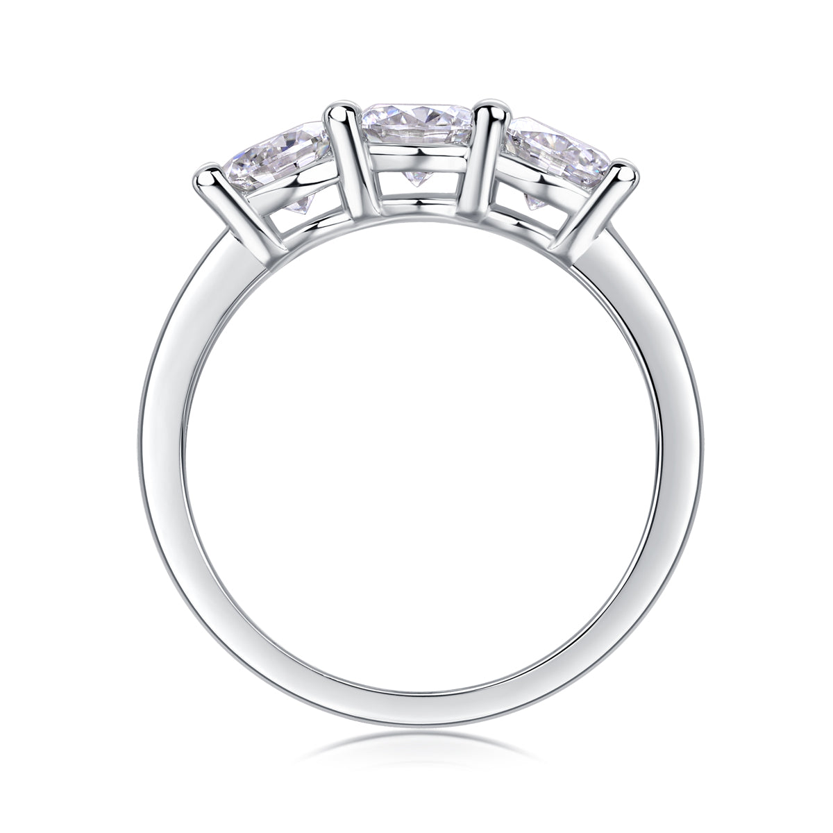 Lumière | Harmony Luxe | Prsten | 3 Moissanite | 1.5 ct