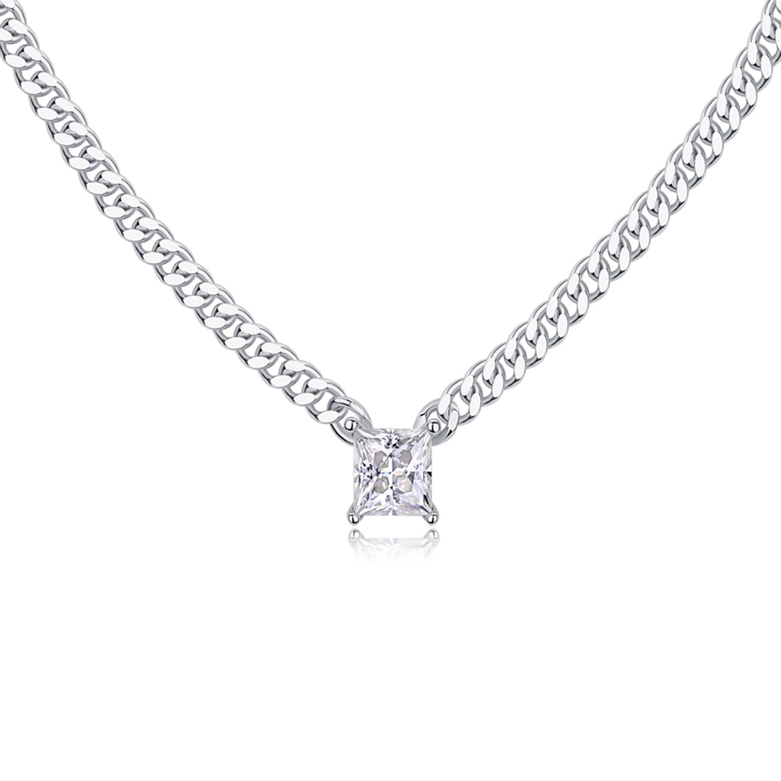 Chain of Rhapsody Lumière Moissanite ogrlica – princess cut
