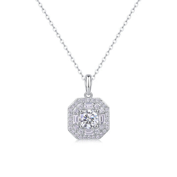 Miss Luxoria Moissanite ogrlica — prednji pogled
