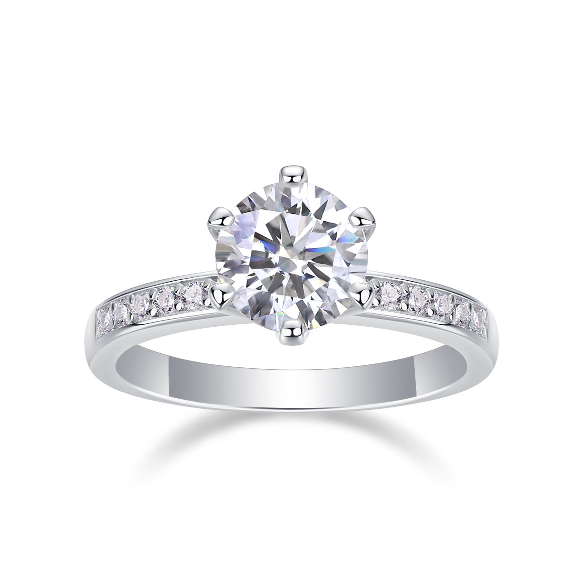 Set od tri Moissanite prstena Mistress Solitaire Noir