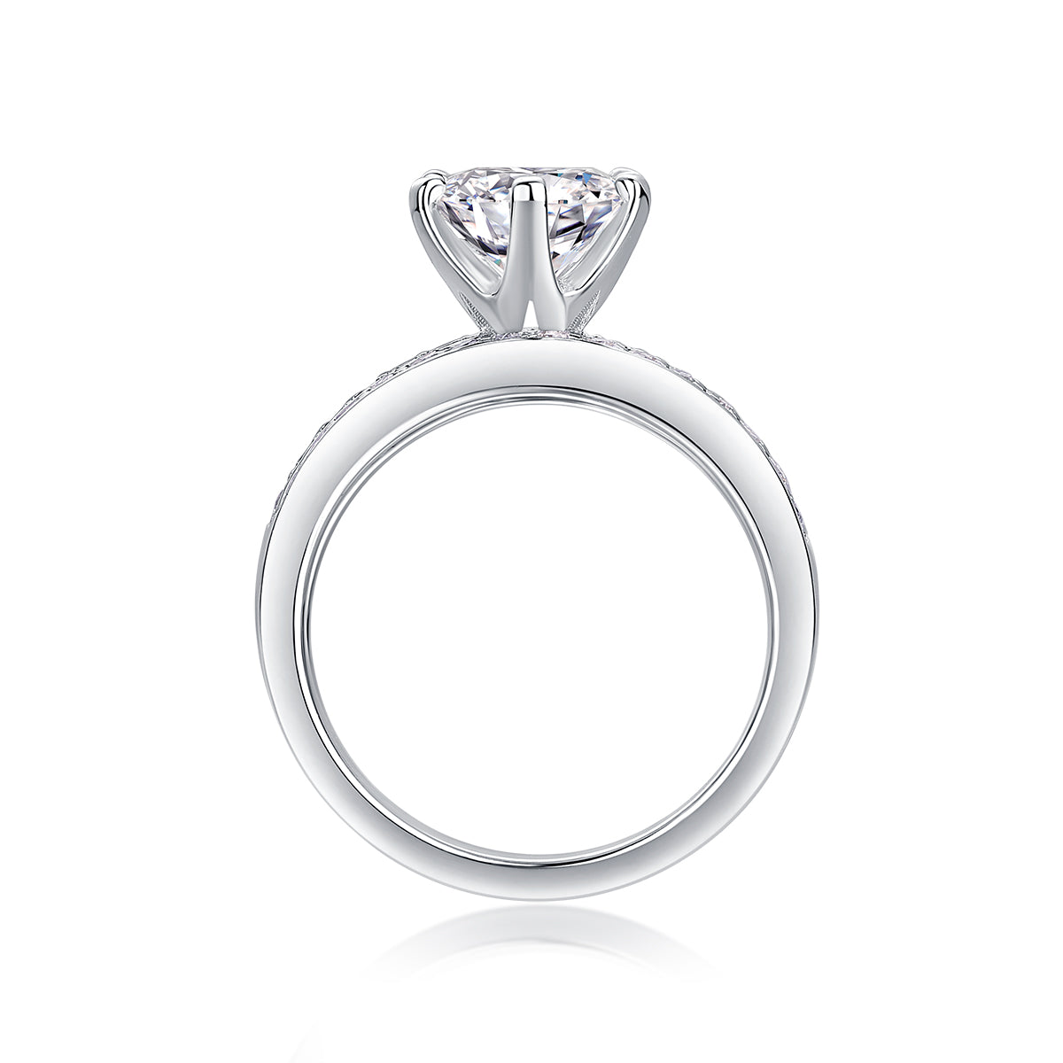 Detalj Mistress Solitaire prstena – centralni Moissanite