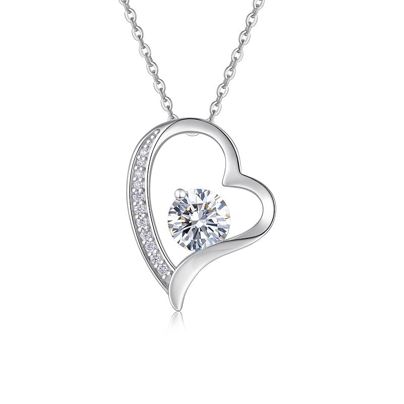 Offbeat Rhythm Moissanite ogrlica – prednji pogled
