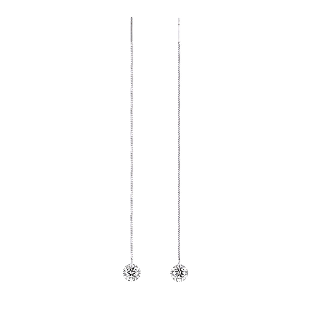 Opium Drops Noir Moissanite minđuše – prednji pogled