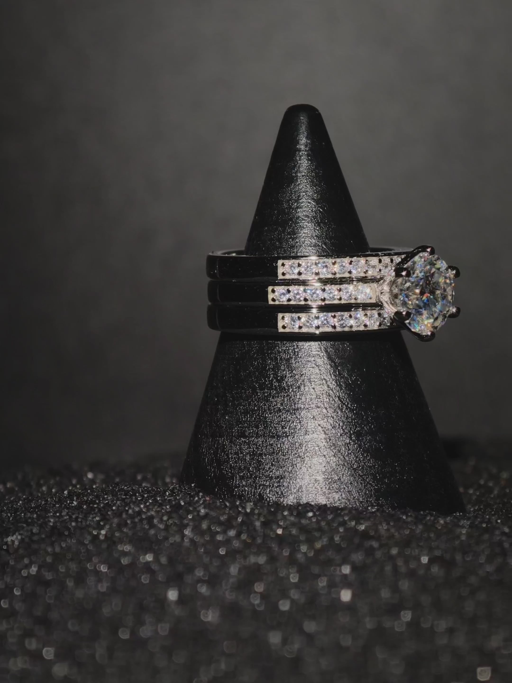 Mistress Solitaire Noir | Moissanite prsten | 2 ct Moissanite