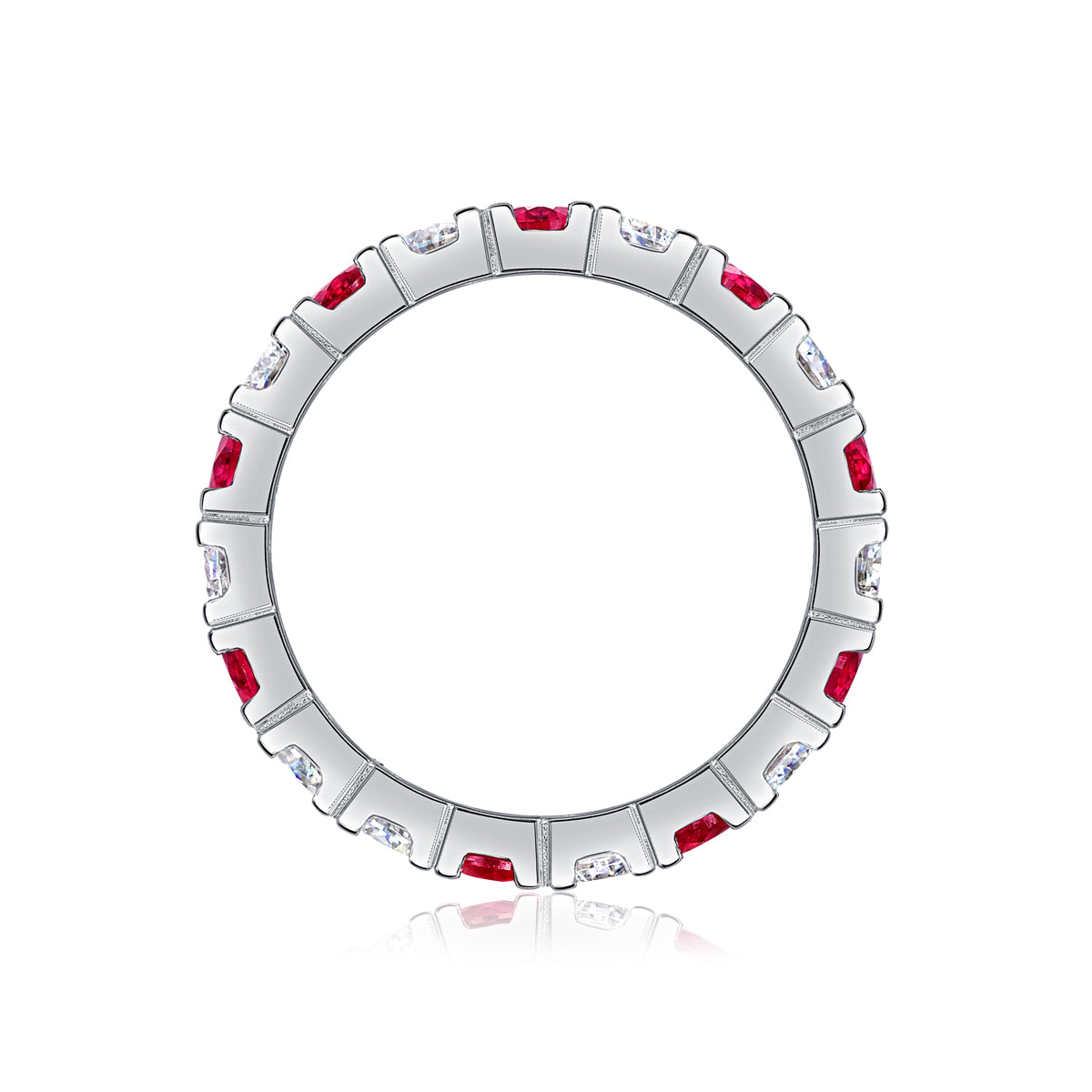 Luxoria Ruby Nocturne Noir prsten – vatreni crveni sjaj