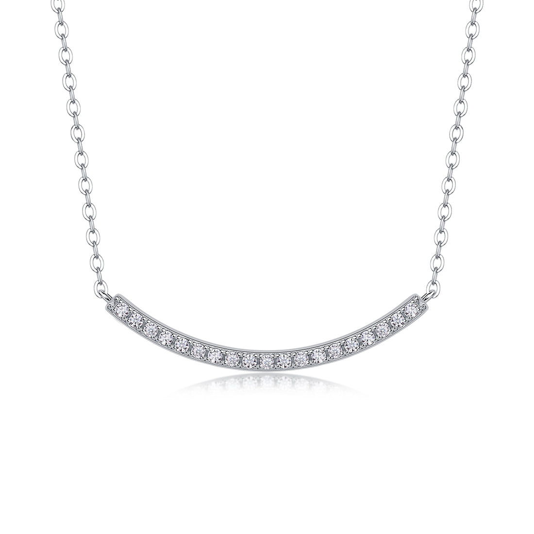 The Audacity Lumière Moissanite ogrlica – prednji pogled