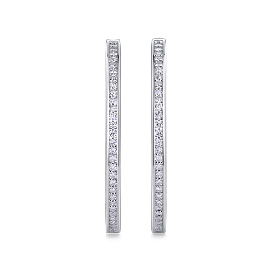 The Baronessa Noir Moissanite minđuše – prednji pogled