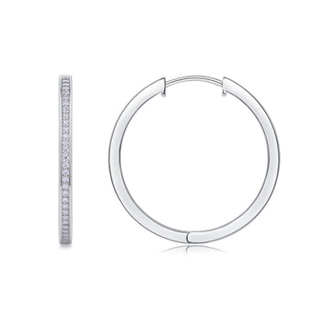 The Baronessa Noir Moissanite minđuše – prednji pogled