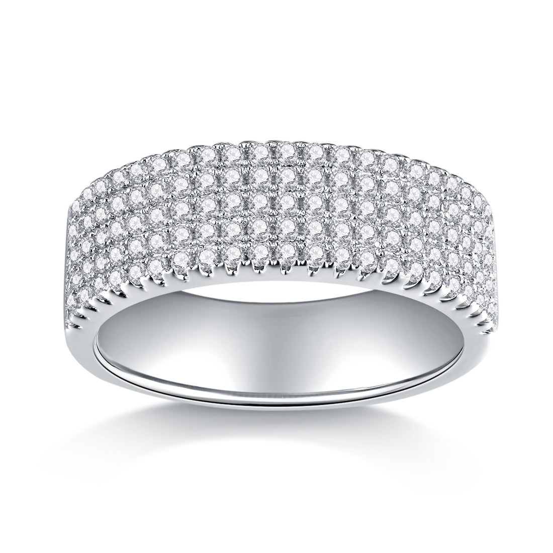 The Baronessa Noir Moissanite prsten – prednji pogled