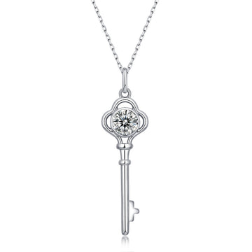 The Boudoir Key Moissanite ogrlica – prednji pogled